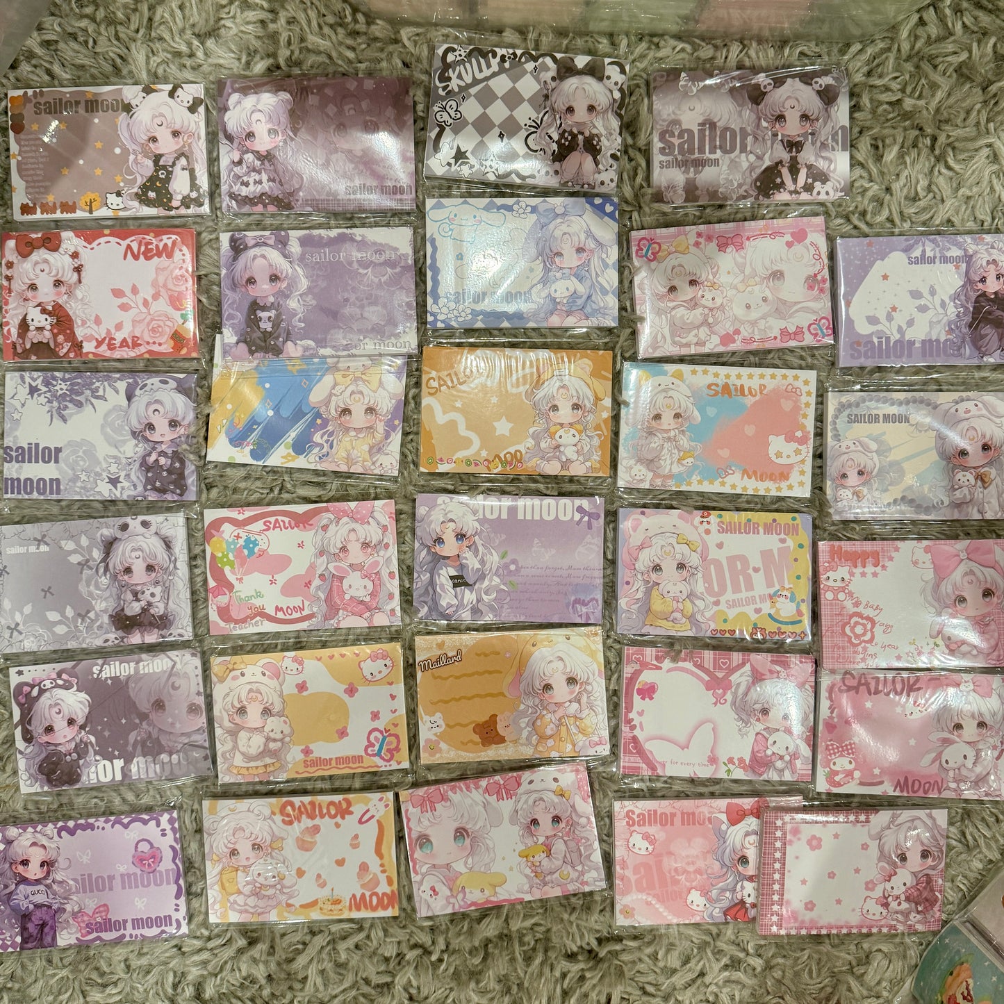 Kawaii Stationery A7 Sanrio Popmart Sailor Moon Characters Memo Pad - 50 sheets, 1 unit
