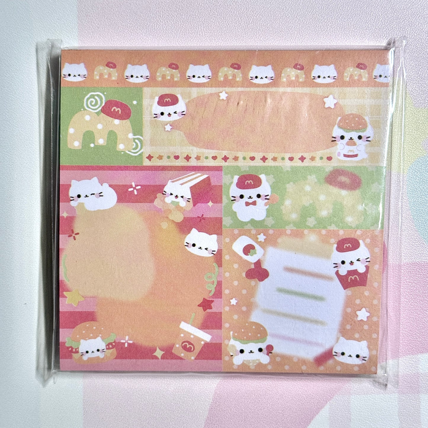 Kawaii Stationery Forest Diary Patchwork Memo Pad - 4 x 4 in, 50 sheets, 1 unit