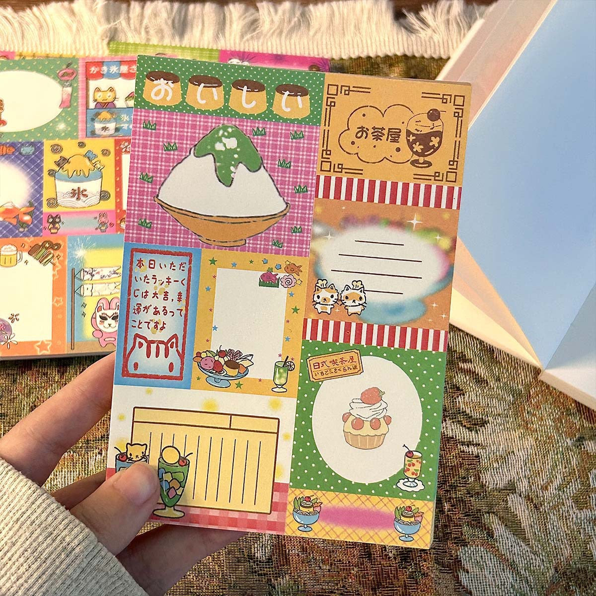 Kawaii Stationery Japanese Patchwork Notepad - 50 sheets, 1 unit