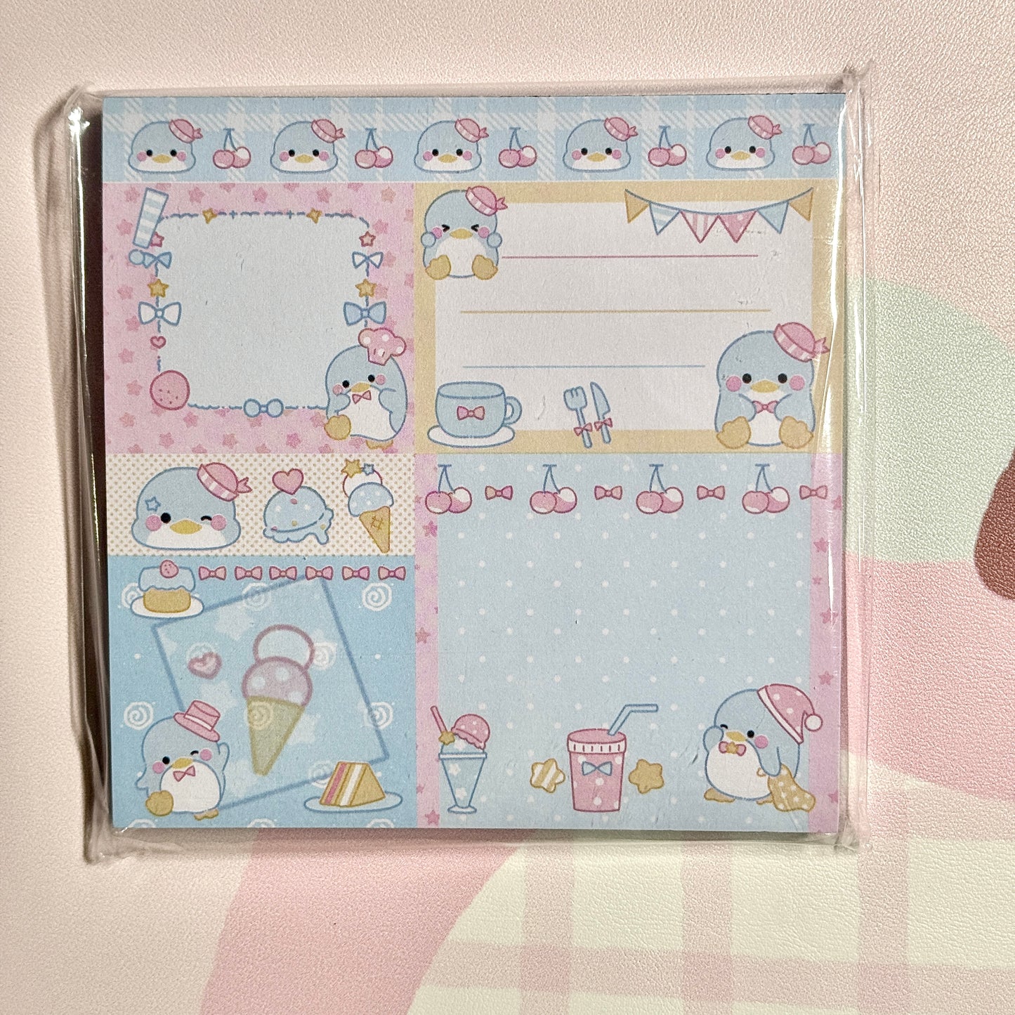 Kawaii Stationery Forest Diary Patchwork Memo Pad - 4 x 4 in, 50 sheets, 1 unit