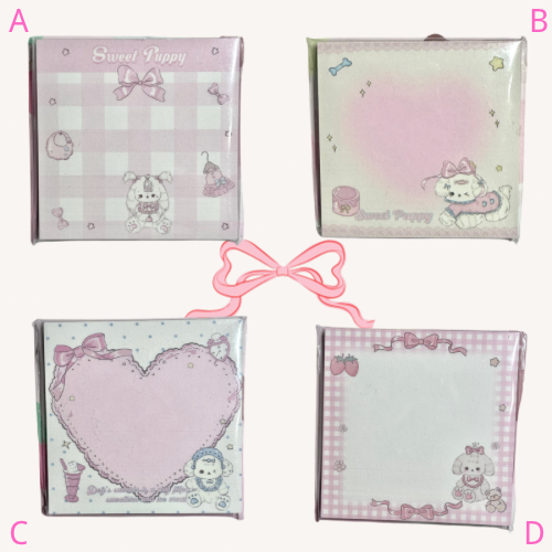 Kawaii Stationery Pink Cotton Lace Memo Pad - 50 sheets, 1 unit