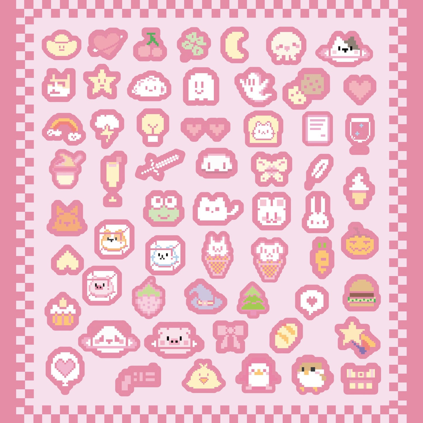 Kawaii Pixel Stickers