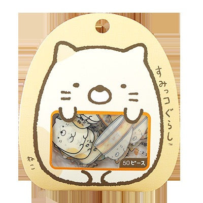 Japanese Sumikko Gurashi Cartoon PVC Sticker Bag - 50 pcs, 1 Set