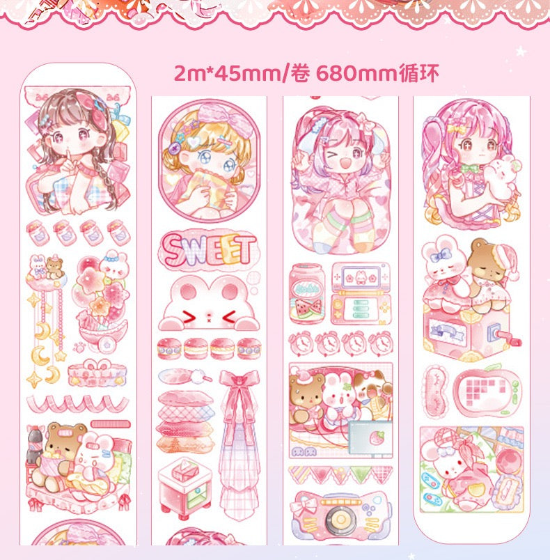 Pajama Party Washi Tape – 2m, 1 Roll