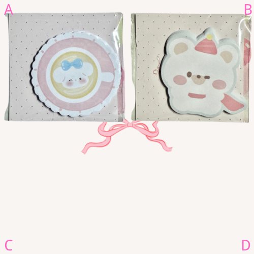 Kawaii Stationery Dessert Darlings Die-Cut Double Sided Memo Sheets - 30 sheets, 1 unit