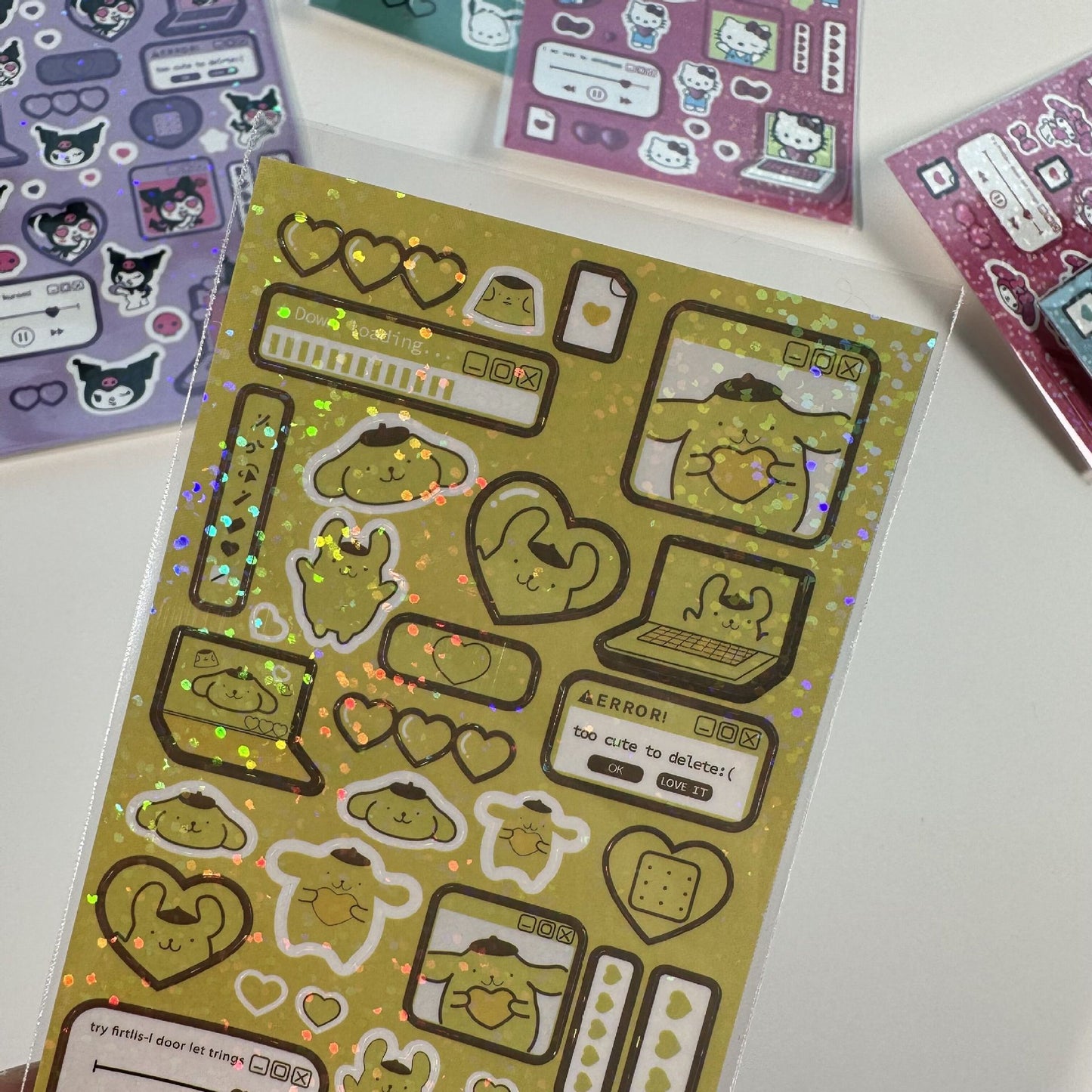 Kawaii Sanrio Characters Laser Stickers