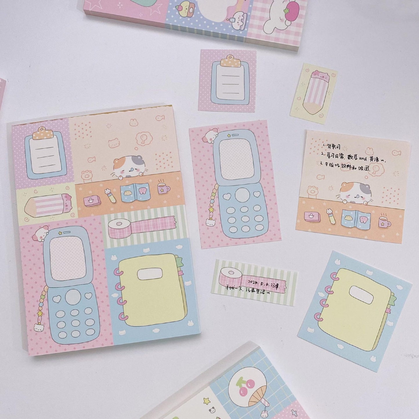 Kawaii Stationery Japanese Patchwork Notepad - 50 sheets, 1 unit