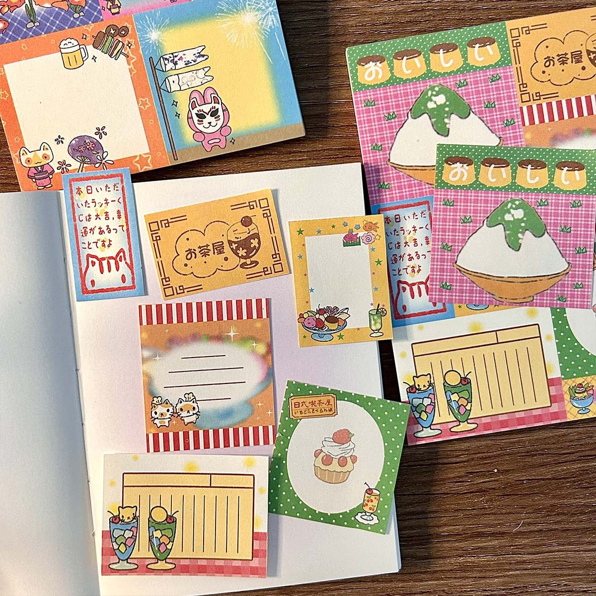 Kawaii Stationery Japanese Patchwork Notepad - 50 sheets, 1 unit