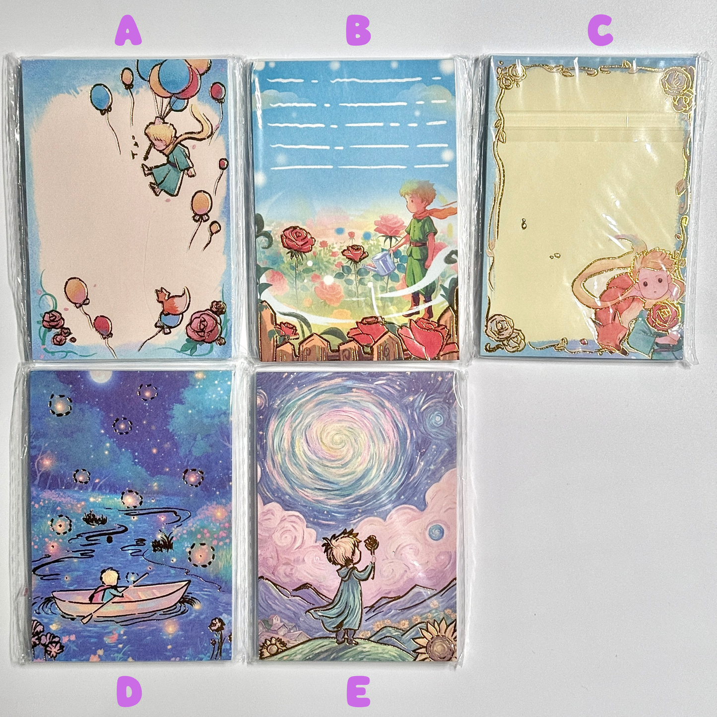 Gold Foil Little Prince Memo Pad - 40 sheets, 1 unit