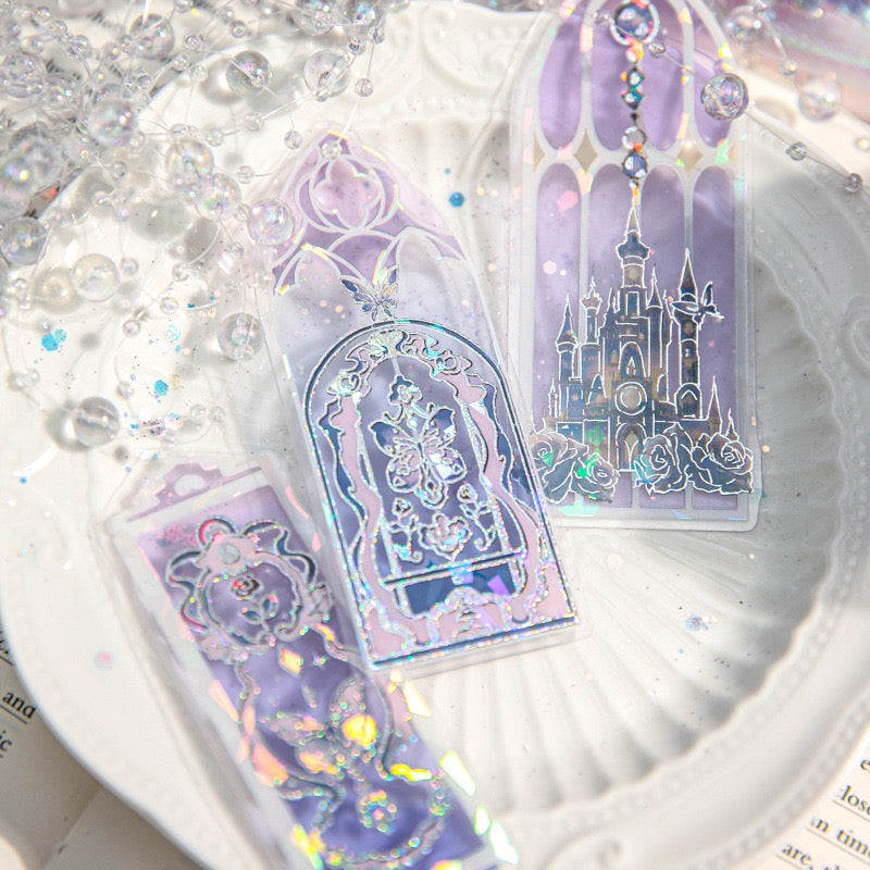 Flowing Light Dream Series PVC Bookmarks - 10 PCS, 1 Pack