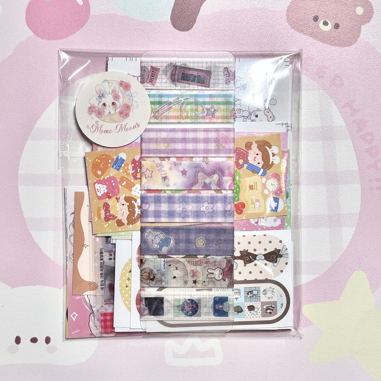 Kawaii 60pcs Stickers & Washi Tape Grab Bag