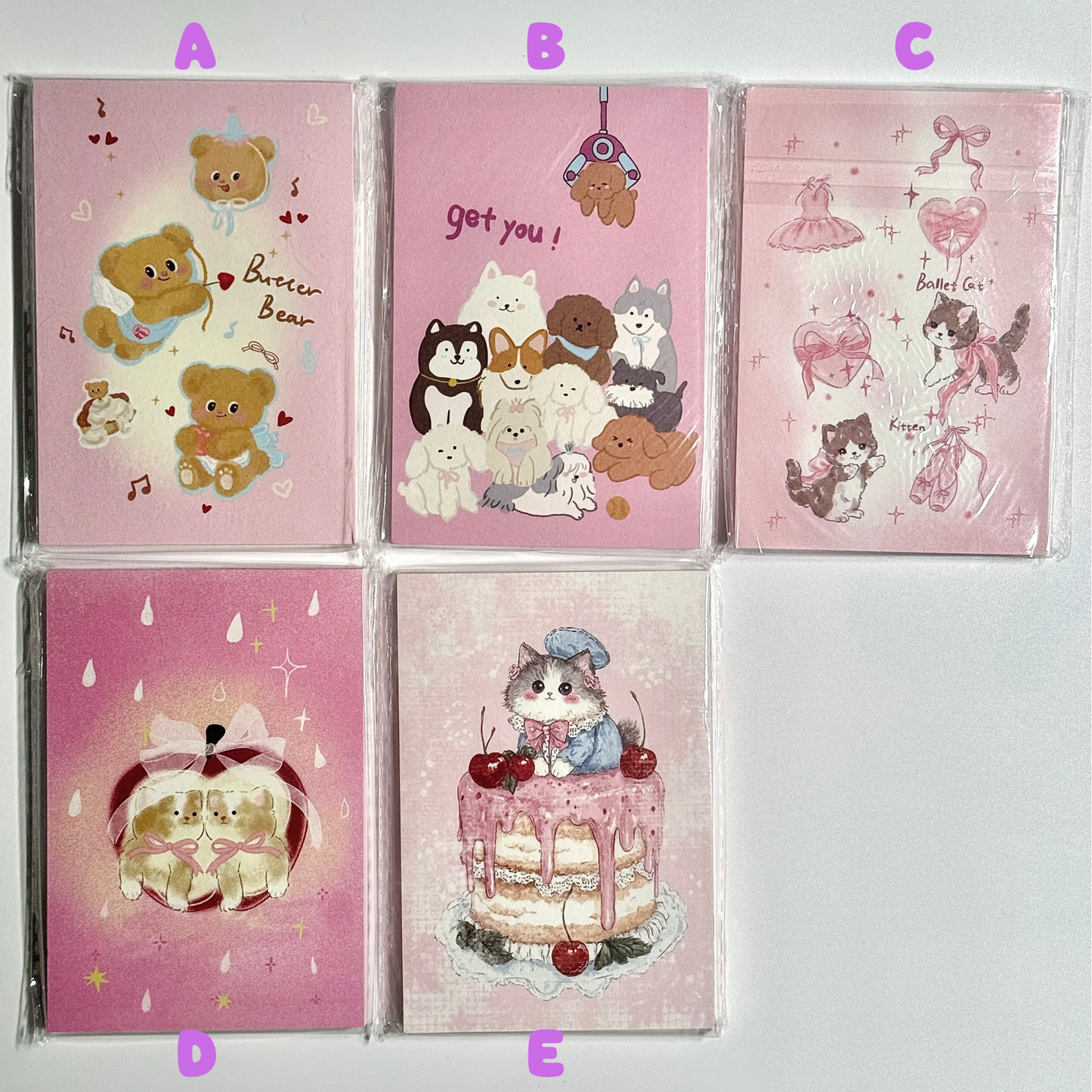 Strawberry Bunny Bear Memo Pad - 50 sheets, 1 unit