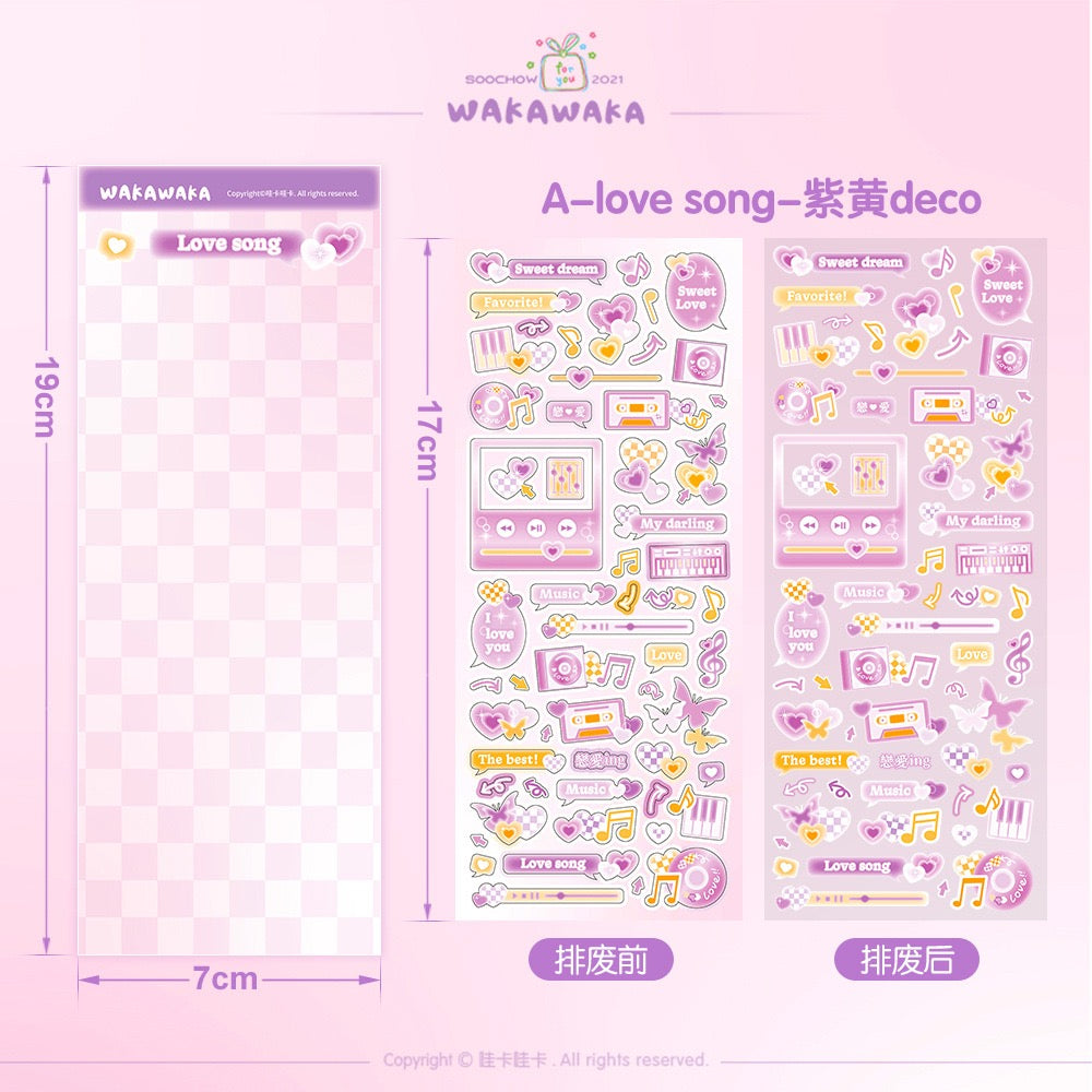 Wakawaka Kawaii Love Song Stickers