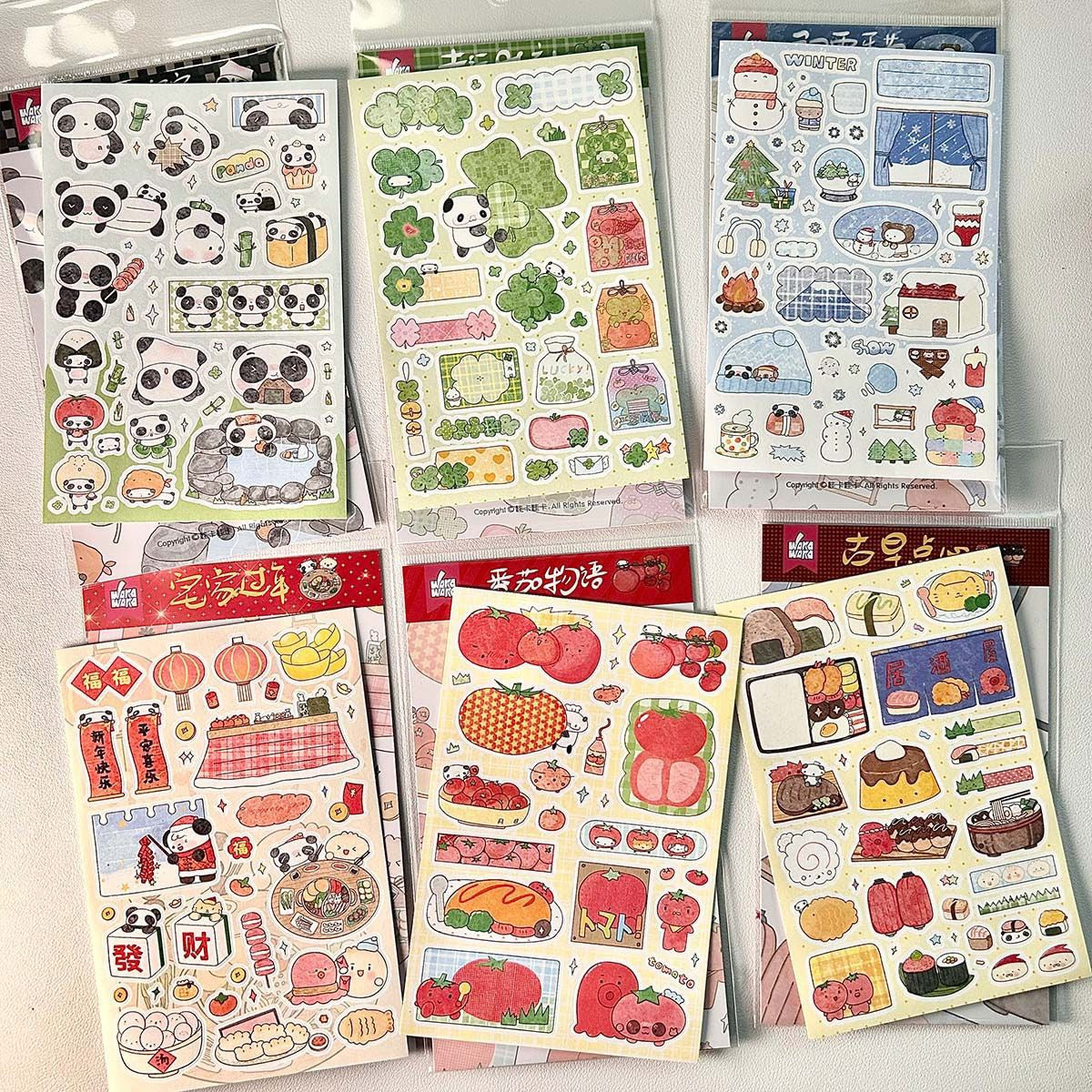 Wakawaka Writable Stickers — Vintage Hand Account Cartoon Animal Deco & Phone Decoration Material