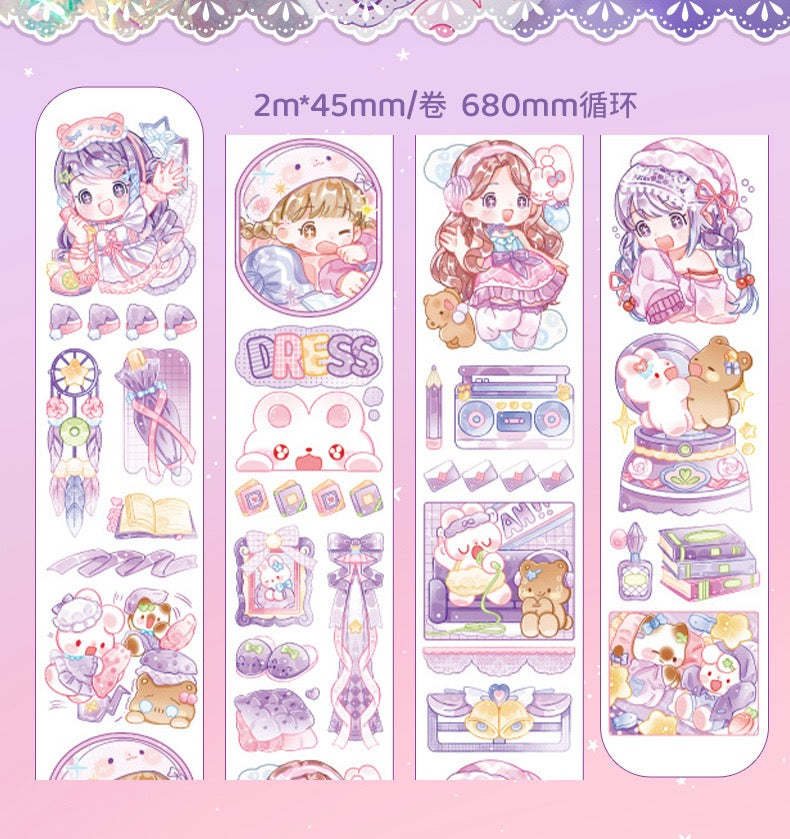 Pajama Party Washi Tape – 2m, 1 Roll