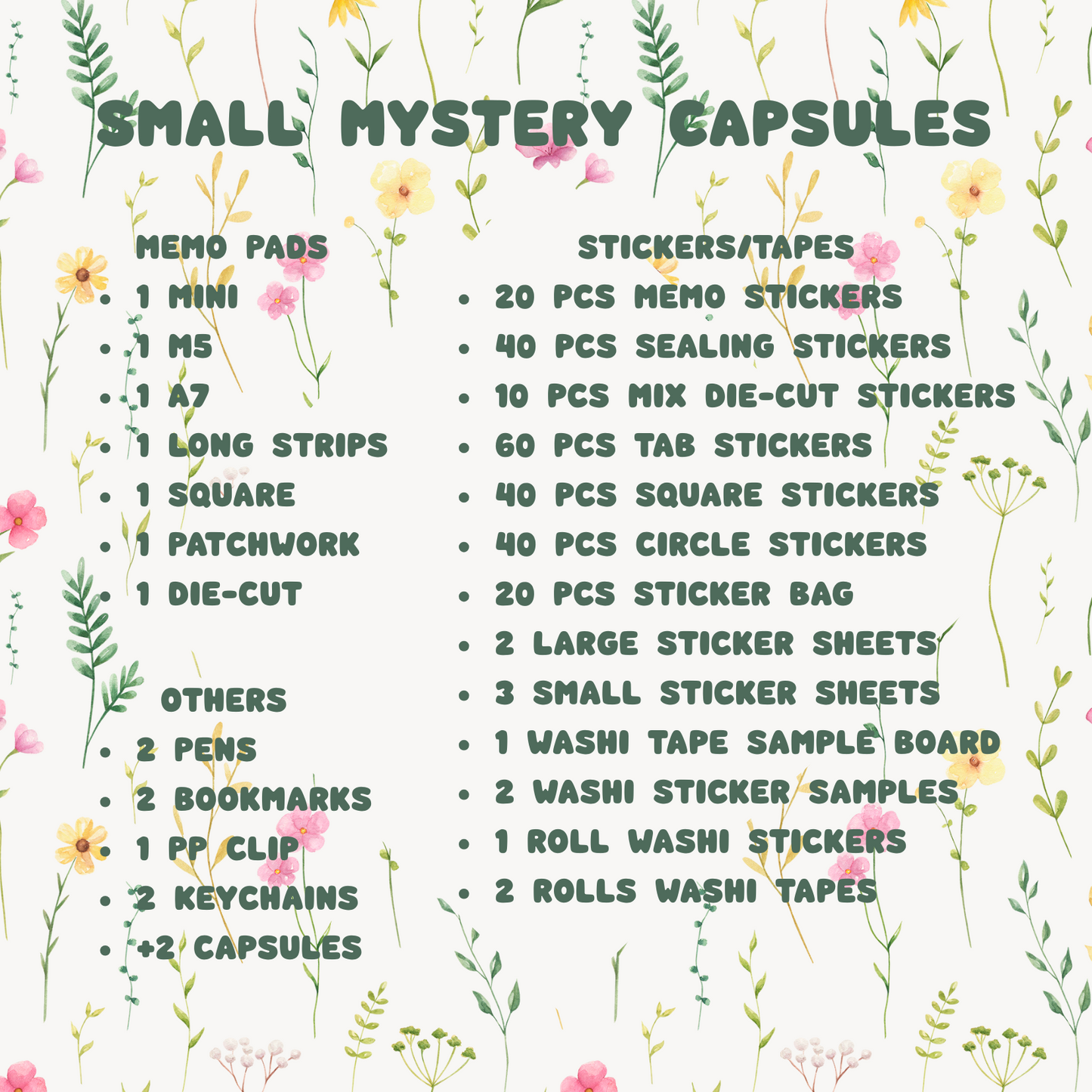 Kawaii Stationery Small Mystery Capsules