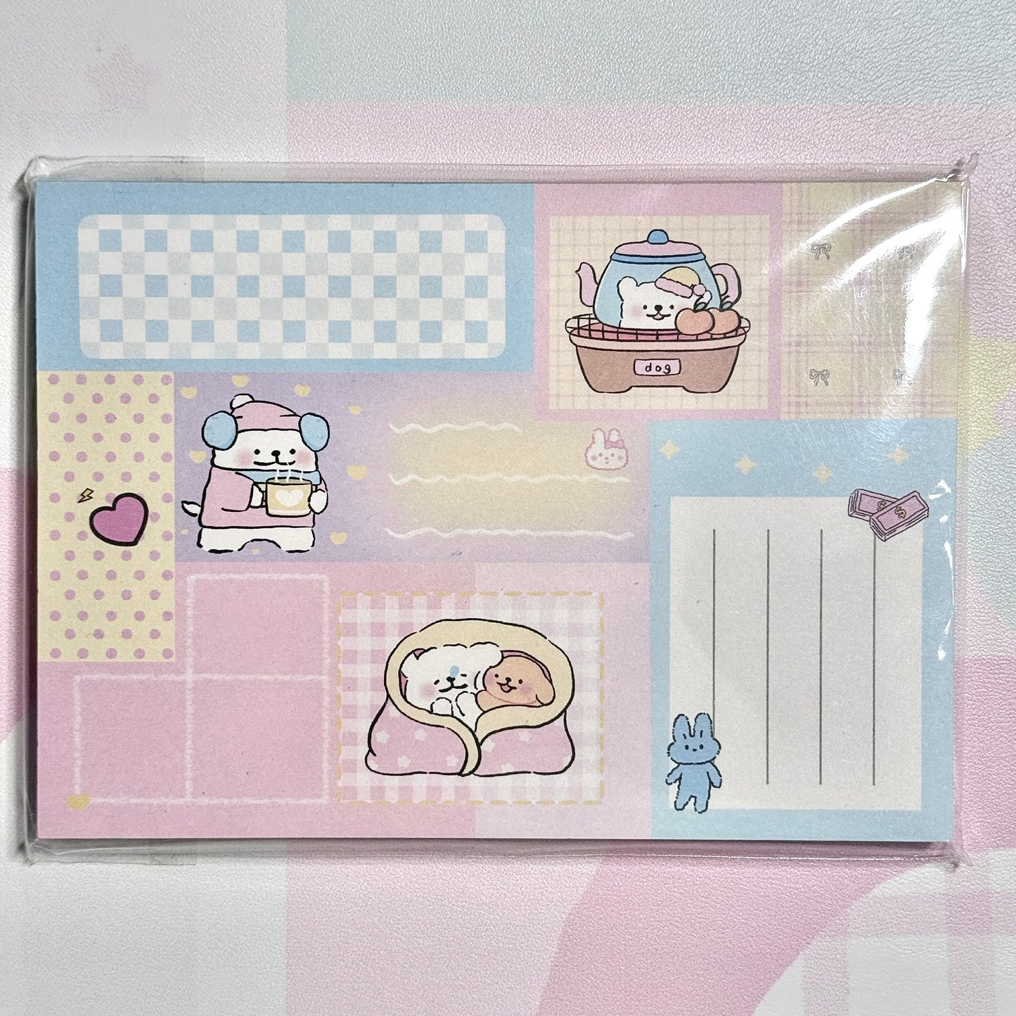 Kawaii Stationery Maltese Patchwork Notepad - 4 x 5.5 in, 50 sheets, 1 unit