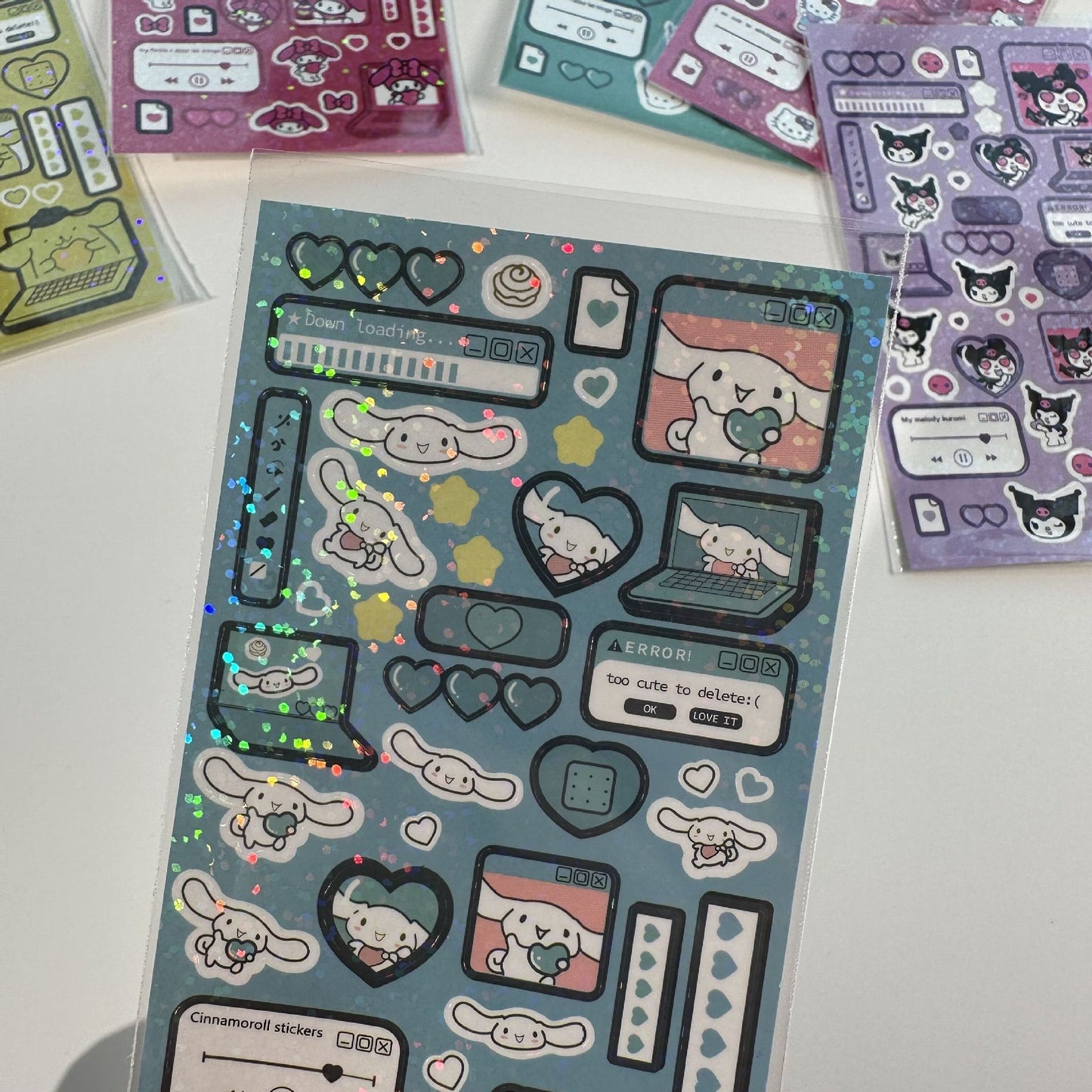 Kawaii Sanrio Characters Laser Stickers
