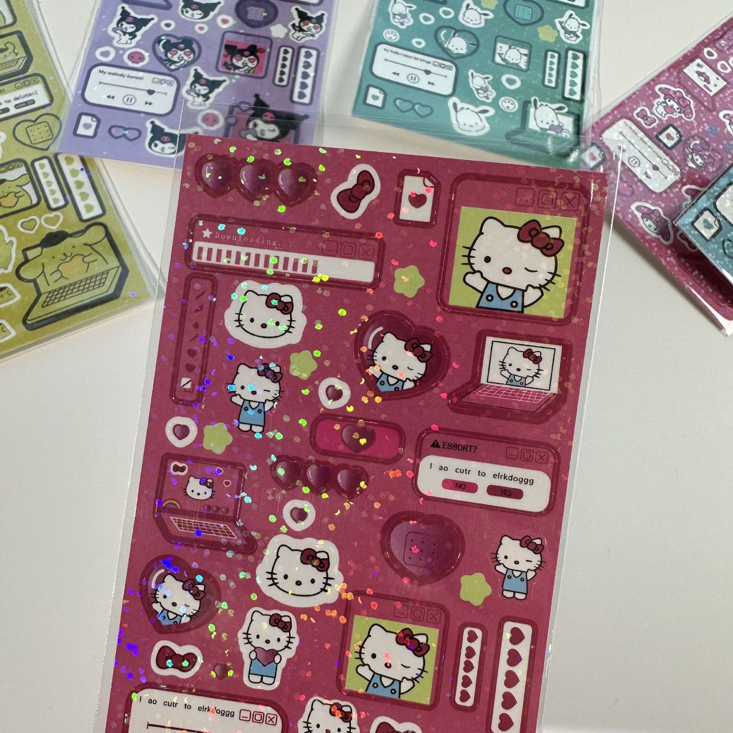 Kawaii Sanrio Characters Laser Stickers
