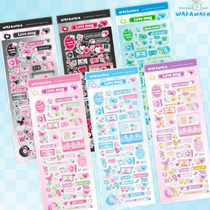 Wakawaka Kawaii Love Song Stickers