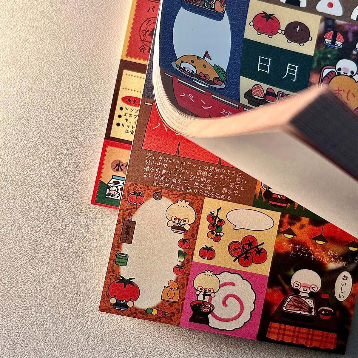 Kawaii Stationery Japanese Food Patchwork Notepad - 50 sheets, 1 unit