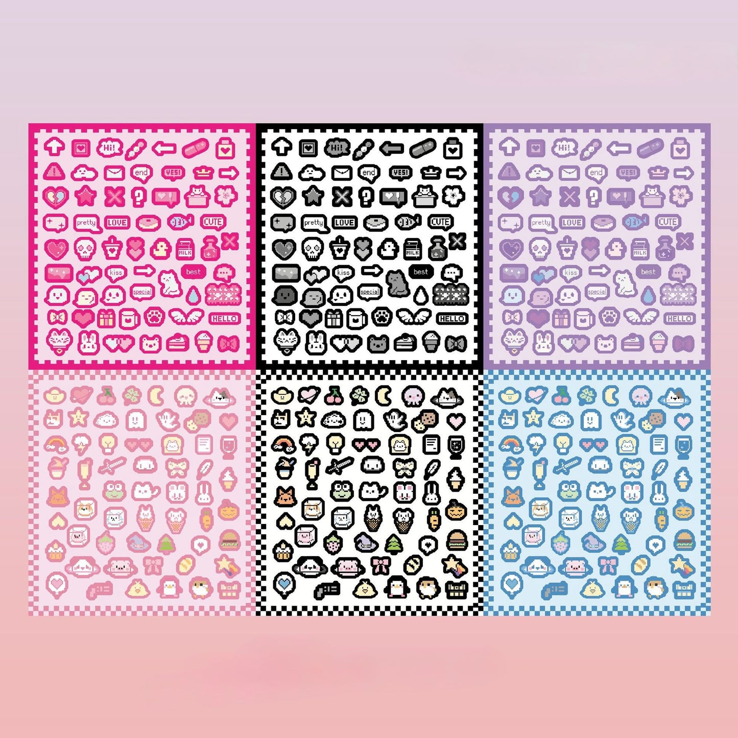 Kawaii Pixel Stickers