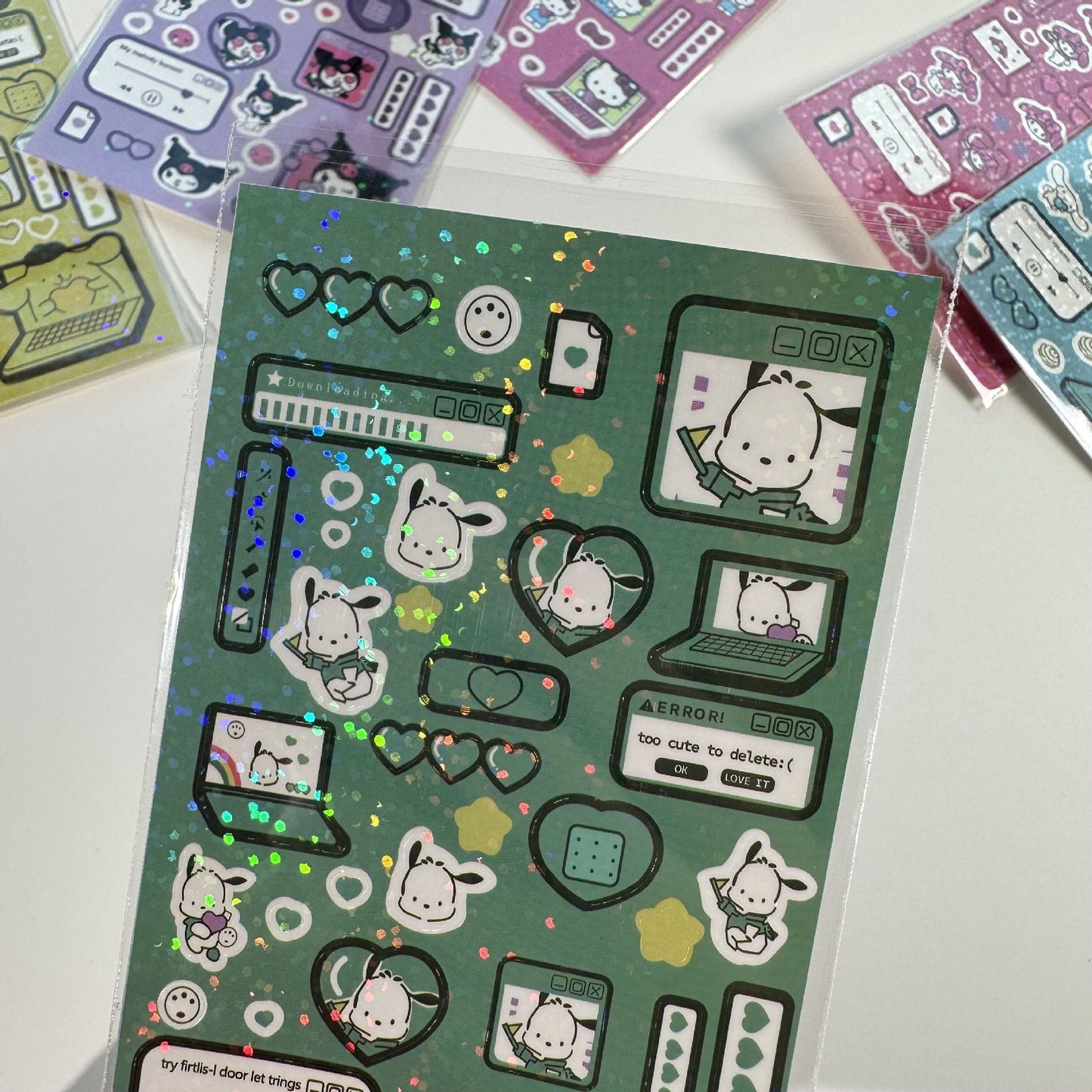 Kawaii Sanrio Characters Laser Stickers