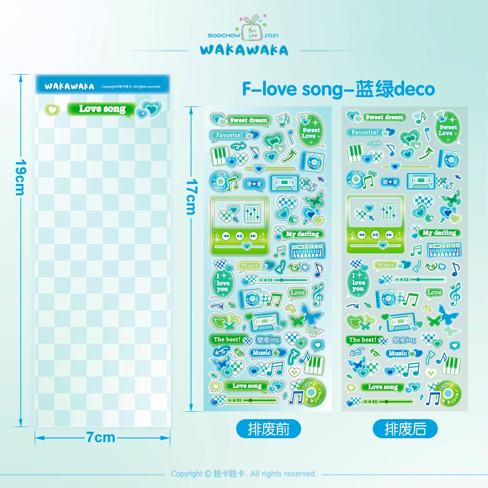 Wakawaka Kawaii Love Song Stickers