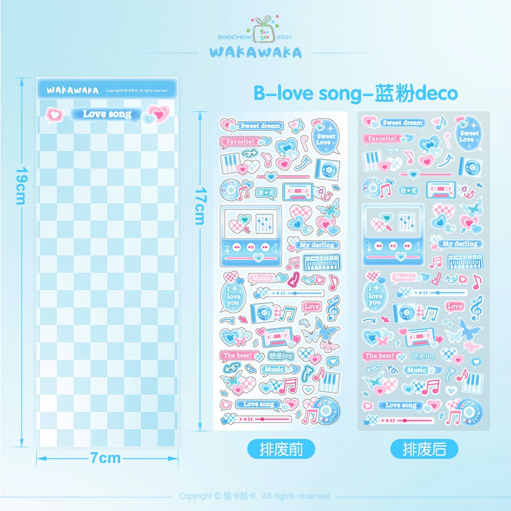 Wakawaka Kawaii Love Song Stickers