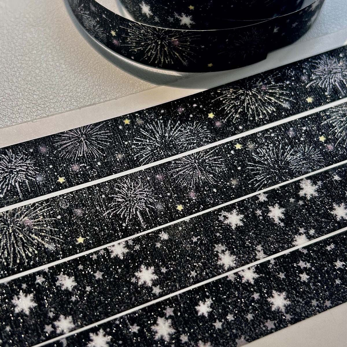 Kawaii Japanese Glitter Washi Tape - 1.5 x 300 cm, 1 Roll