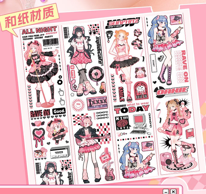 Sweet Cool Girl Washi Tape – 2m, 1 Roll