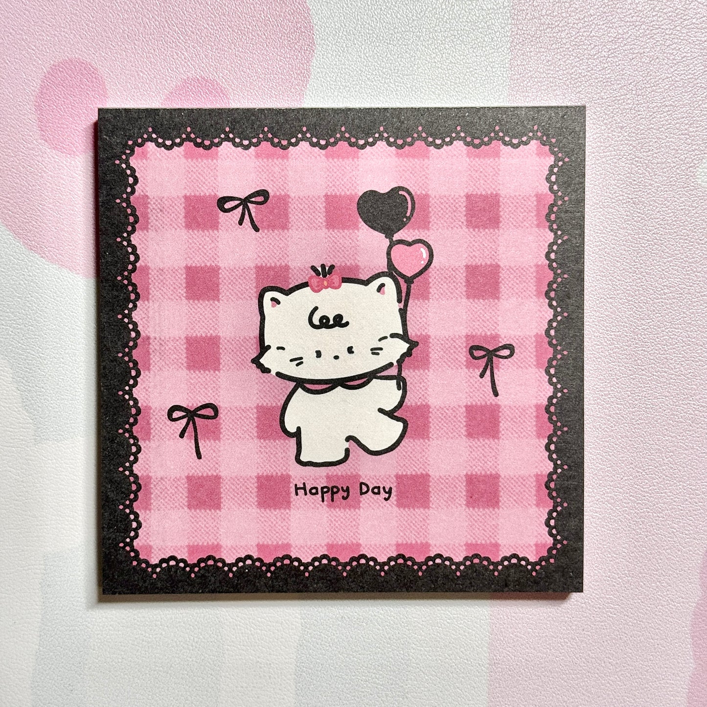 Kawaii Stationery Cherry Island Memo Pad - Square 3 x 3 in, 50 sheets, 1 unit