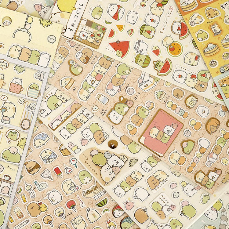 Japanese Sumikko Gurashi Gold Foil Stickers
