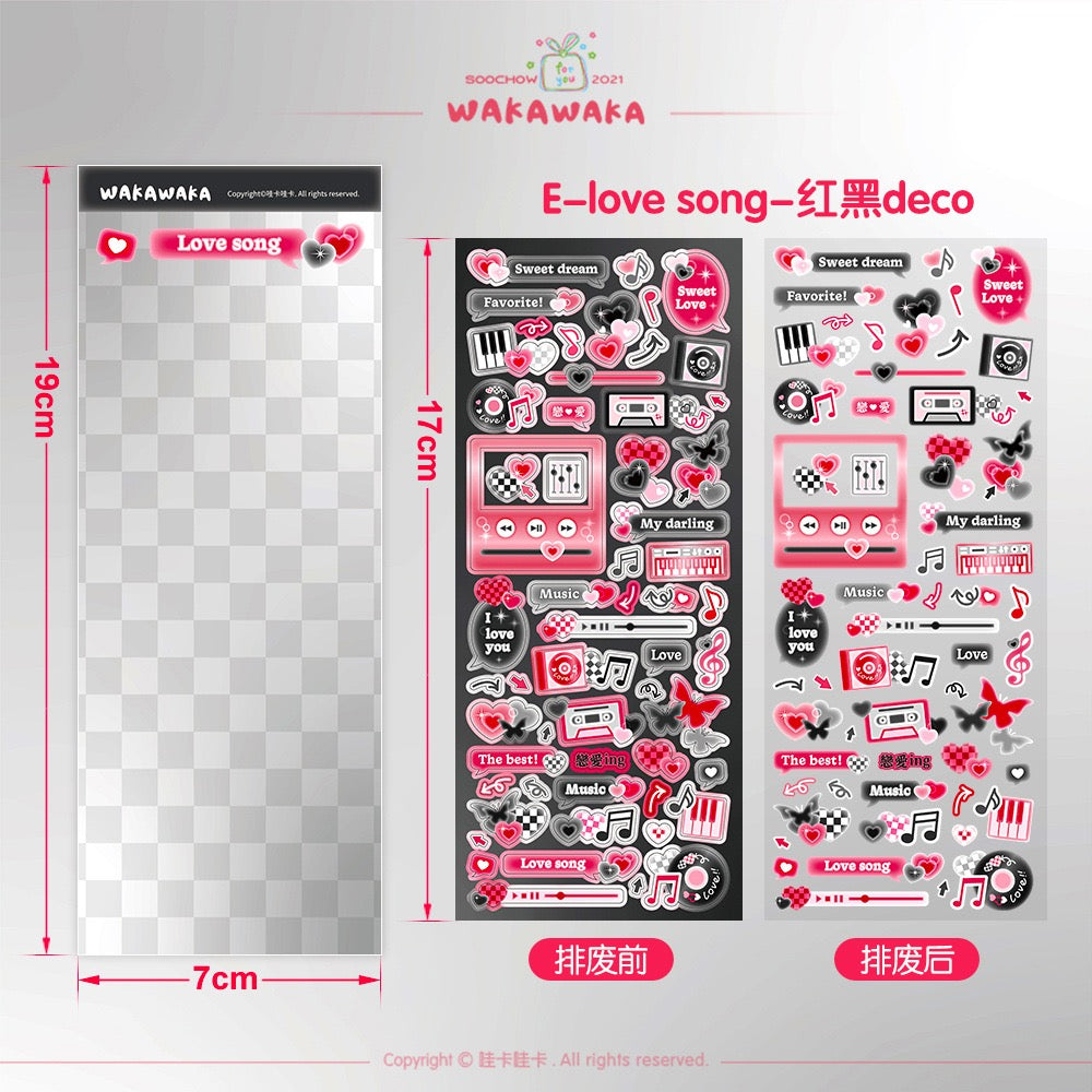 Wakawaka Kawaii Love Song Stickers