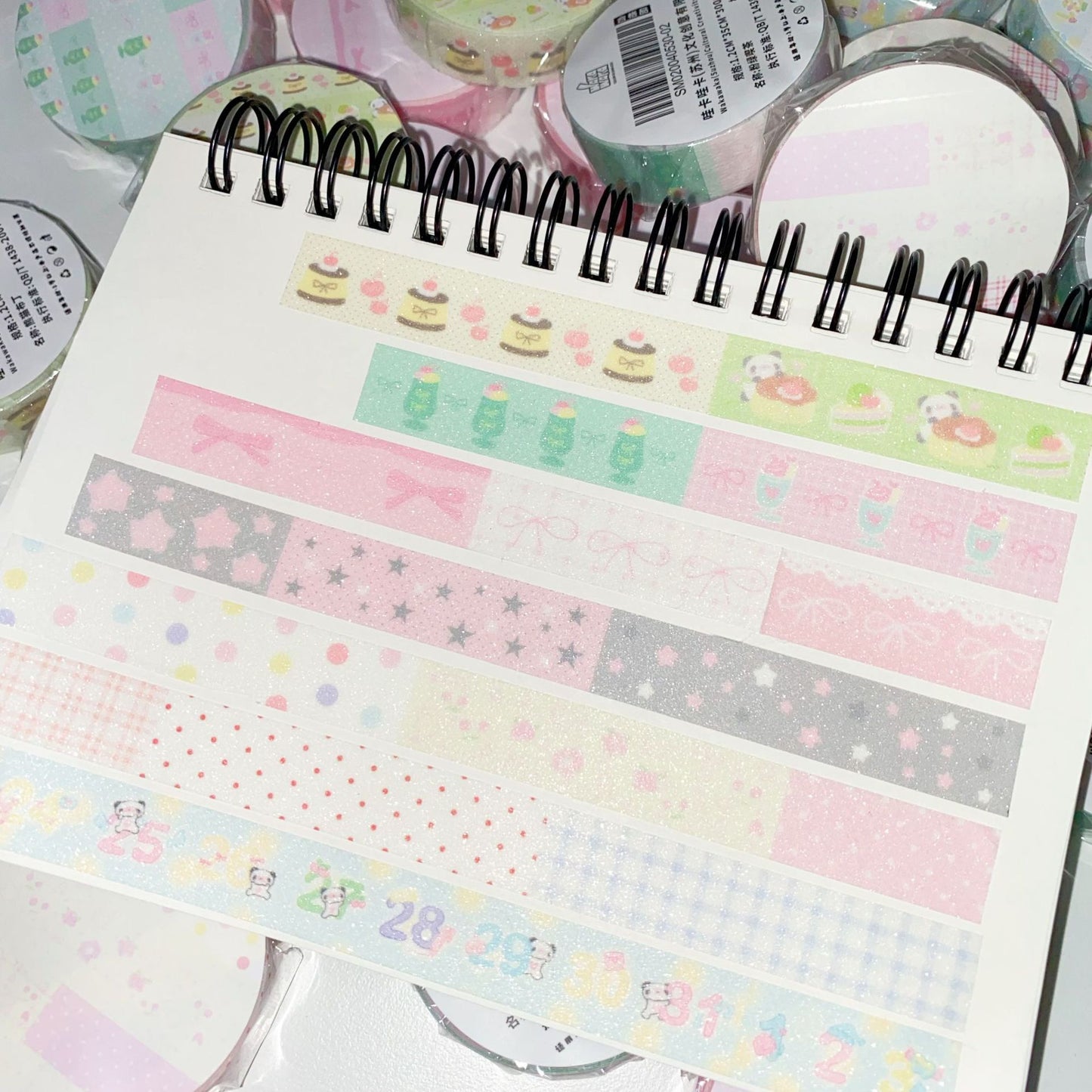 Kawaii Japanese Spring Series Glitter Tape - 1.2 x 300 cm, 1 Roll
