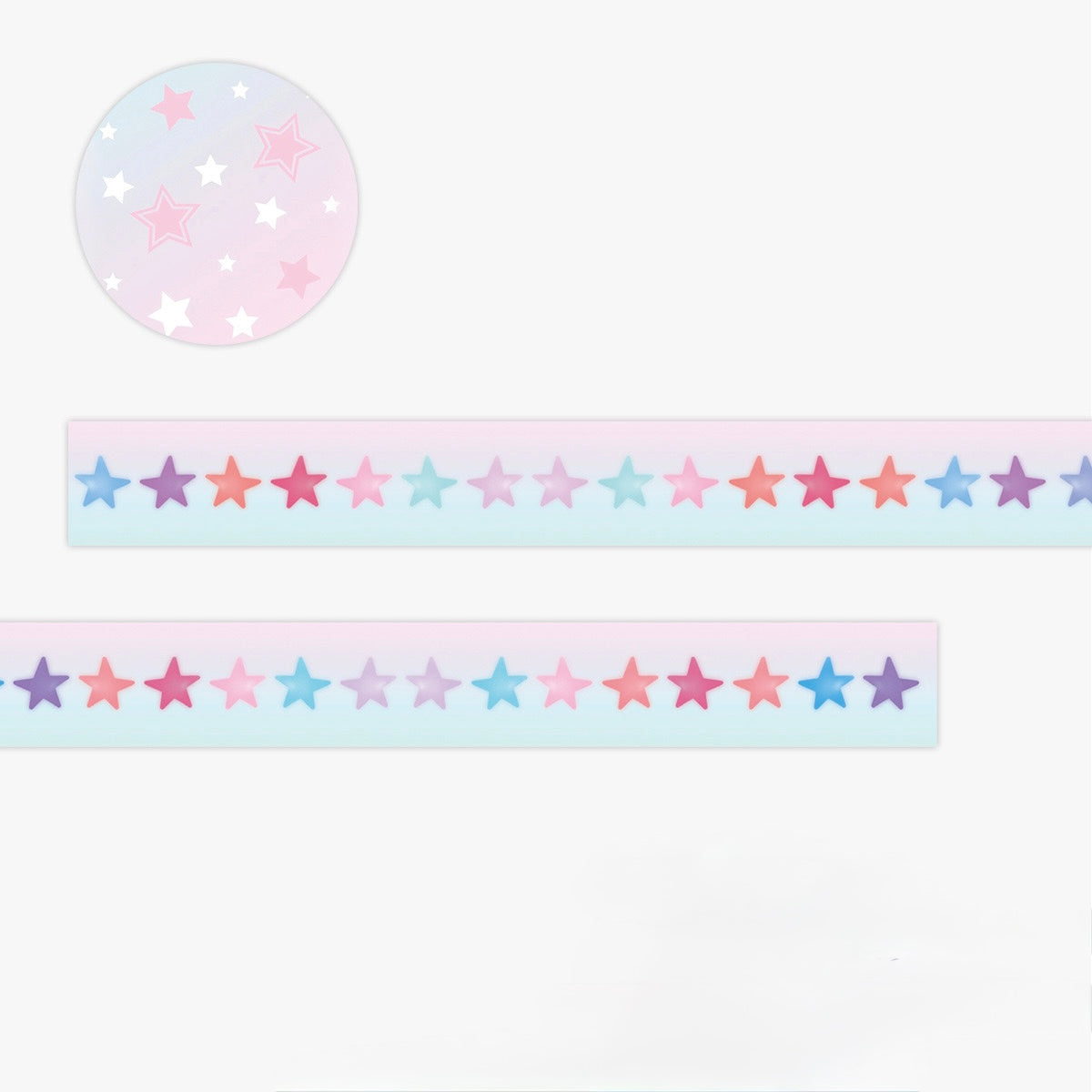 Kawaii Japanese Glitter Washi Tape - 0.7 x 300 cm, 1 Roll