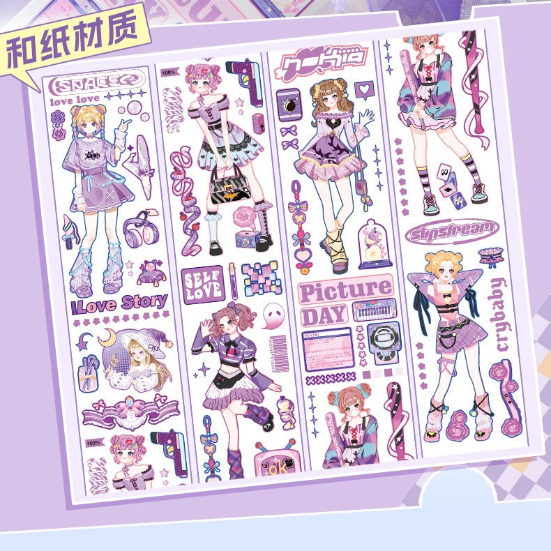 Sweet Cool Girl Washi Tape – 2m, 1 Roll