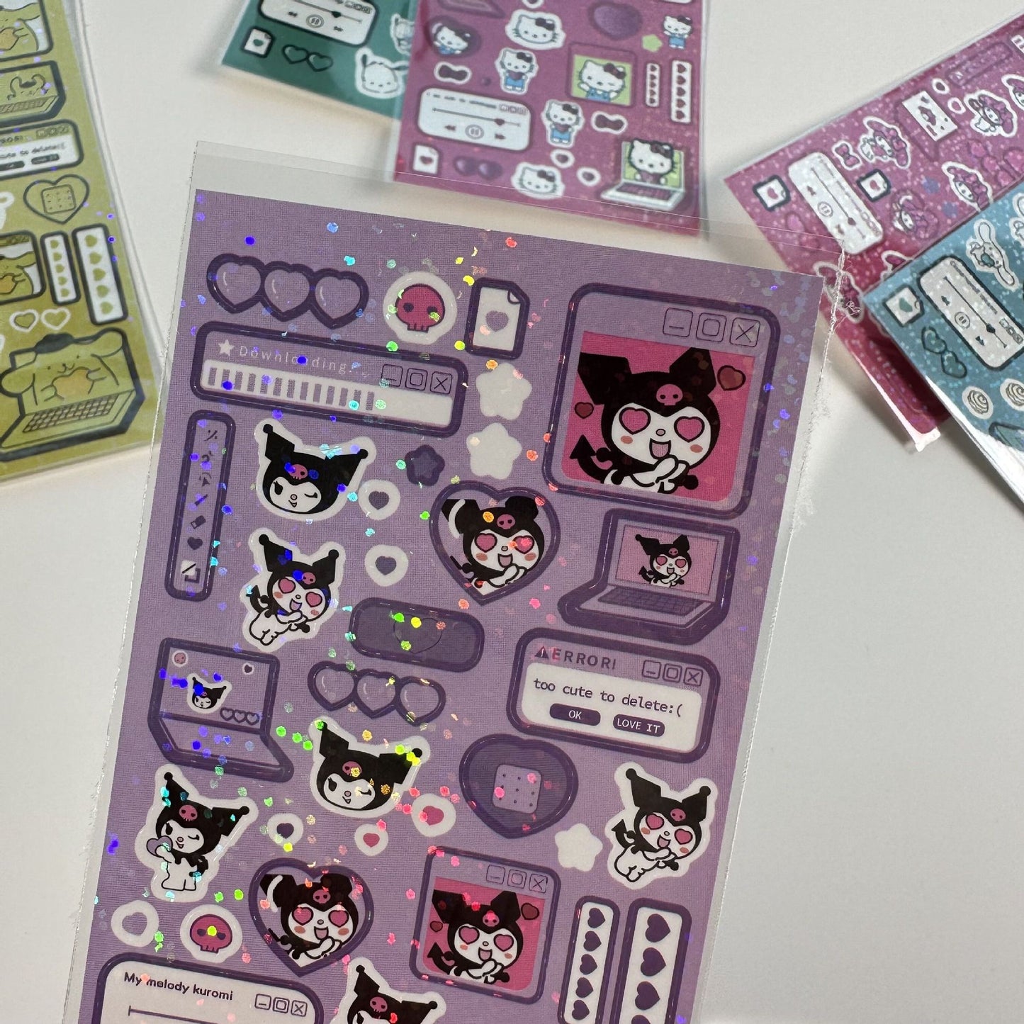 Kawaii Sanrio Characters Laser Stickers