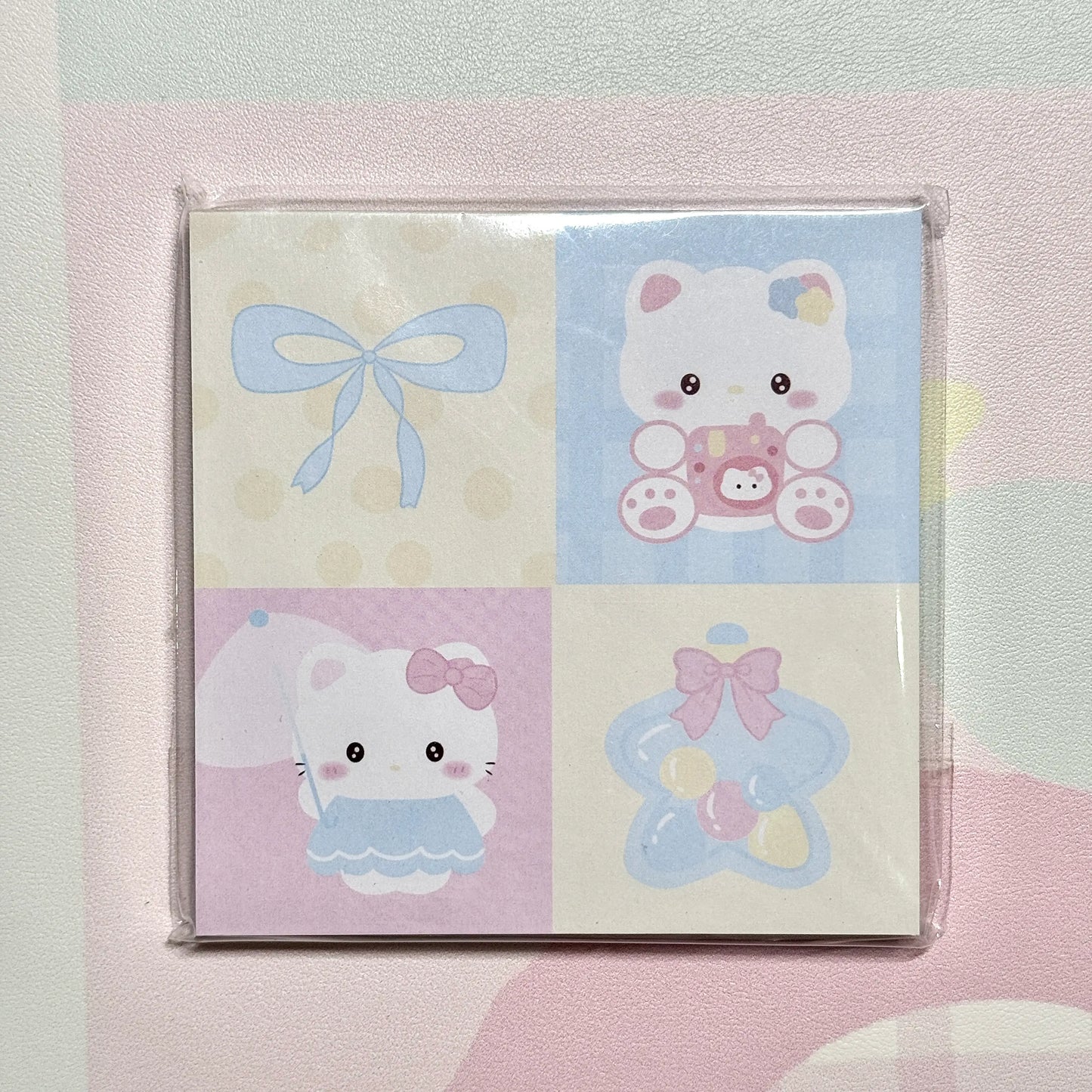 Sanrio Hello Kitty & Melody Memo Pad - 3.5 x 3.5 in, 50 sheets, 1 unit