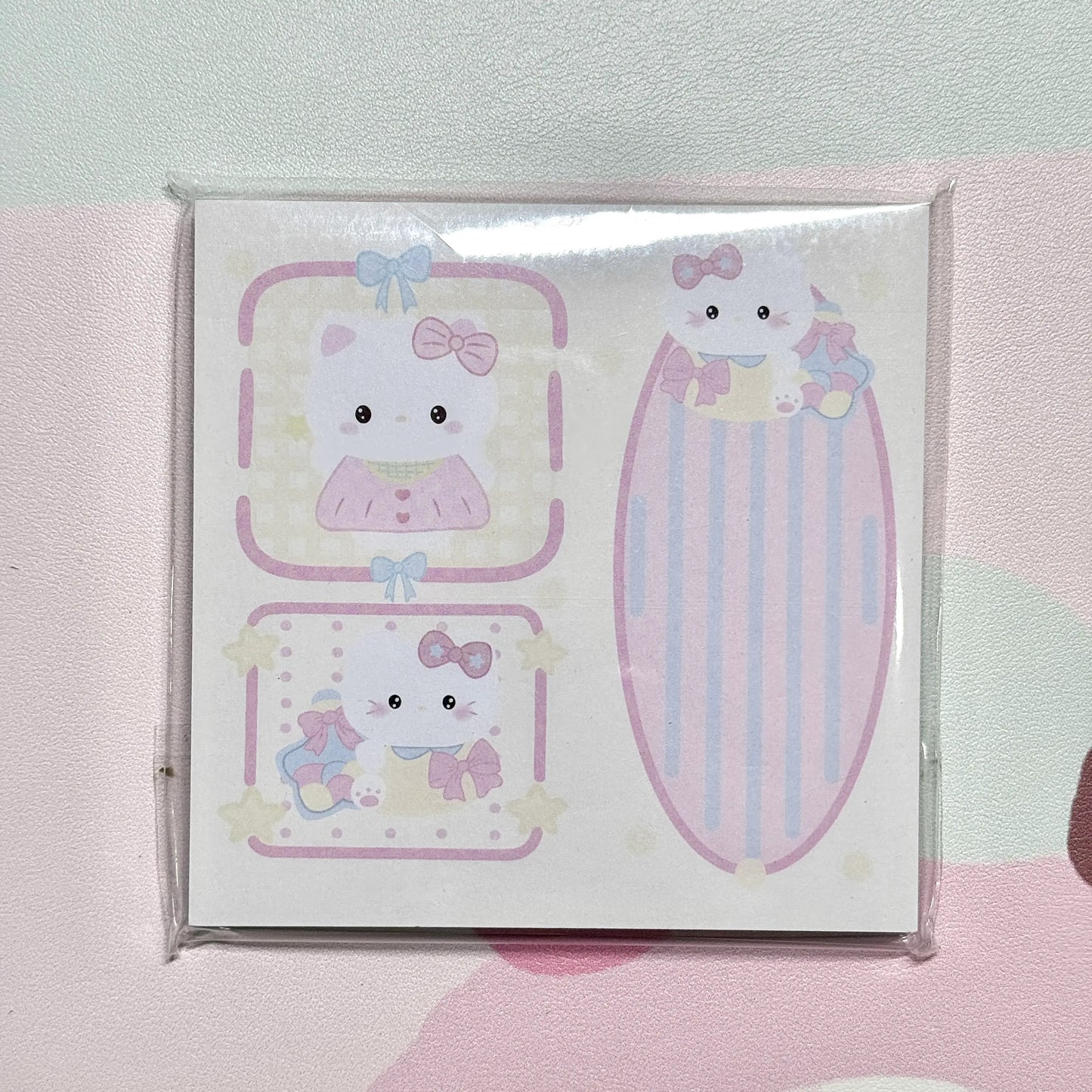 Sanrio Hello Kitty & Melody Memo Pad - 3.5 x 3.5 in, 50 sheets, 1 unit