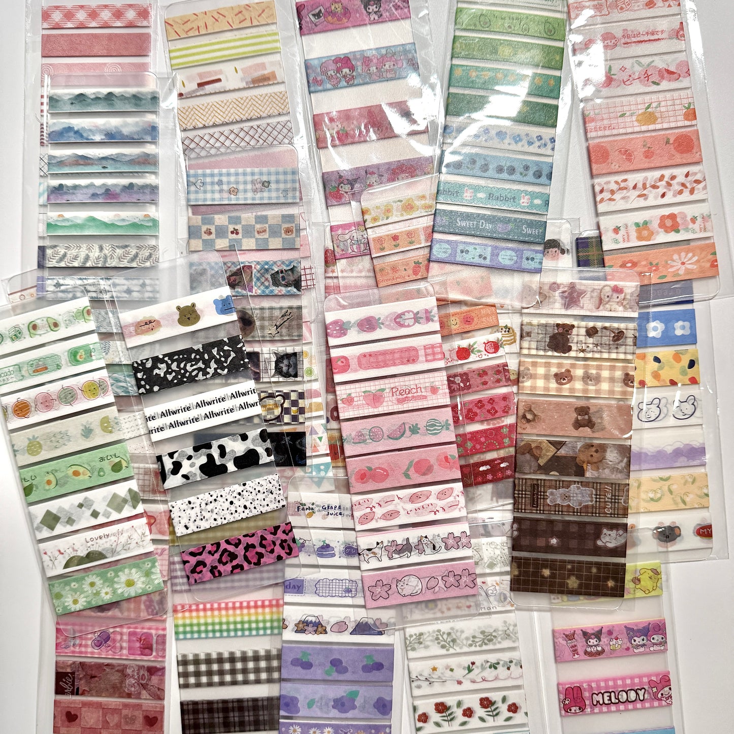 Kawaii Washi Tape Sample Card - 19 in (50 cm)/style