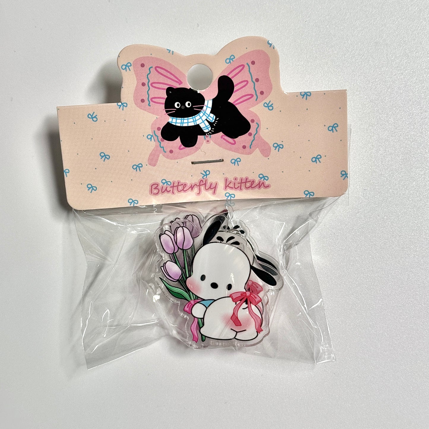 Cute Stationery Sanrio Flowers Acrylic Journal Clips Paper Clips Decorative Bookmark Binder Clips Memo Clips