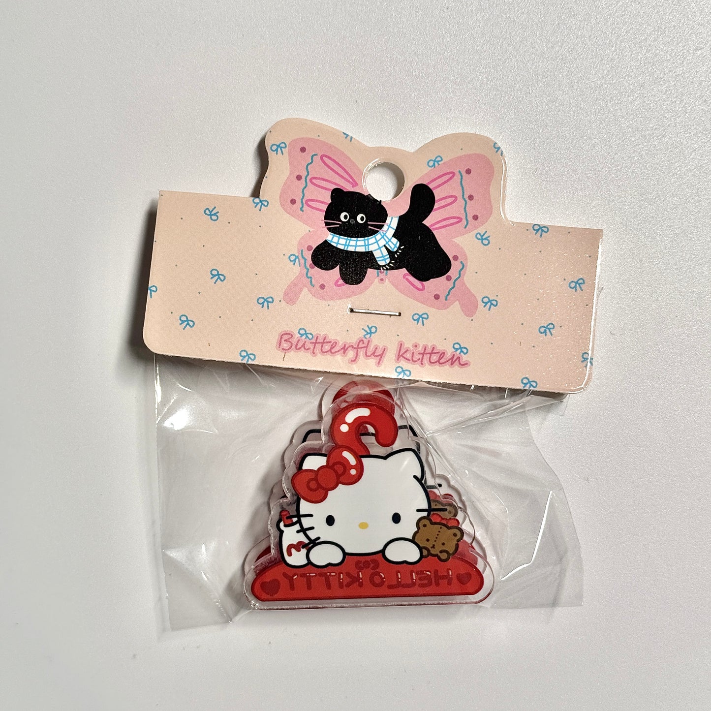 Cute Stationery Sanrio Hanger Acrylic Journal Clips Paper Clips Decorative Bookmark Binder Clips Memo Clips