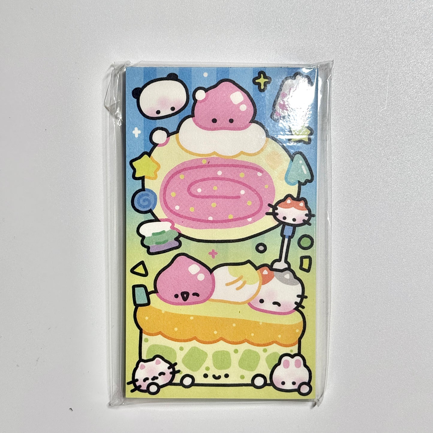 Kawaii Stationery Colorful Food Memo Pad - 2.5 in x 4.5 in, 50 sheets, 1 unit