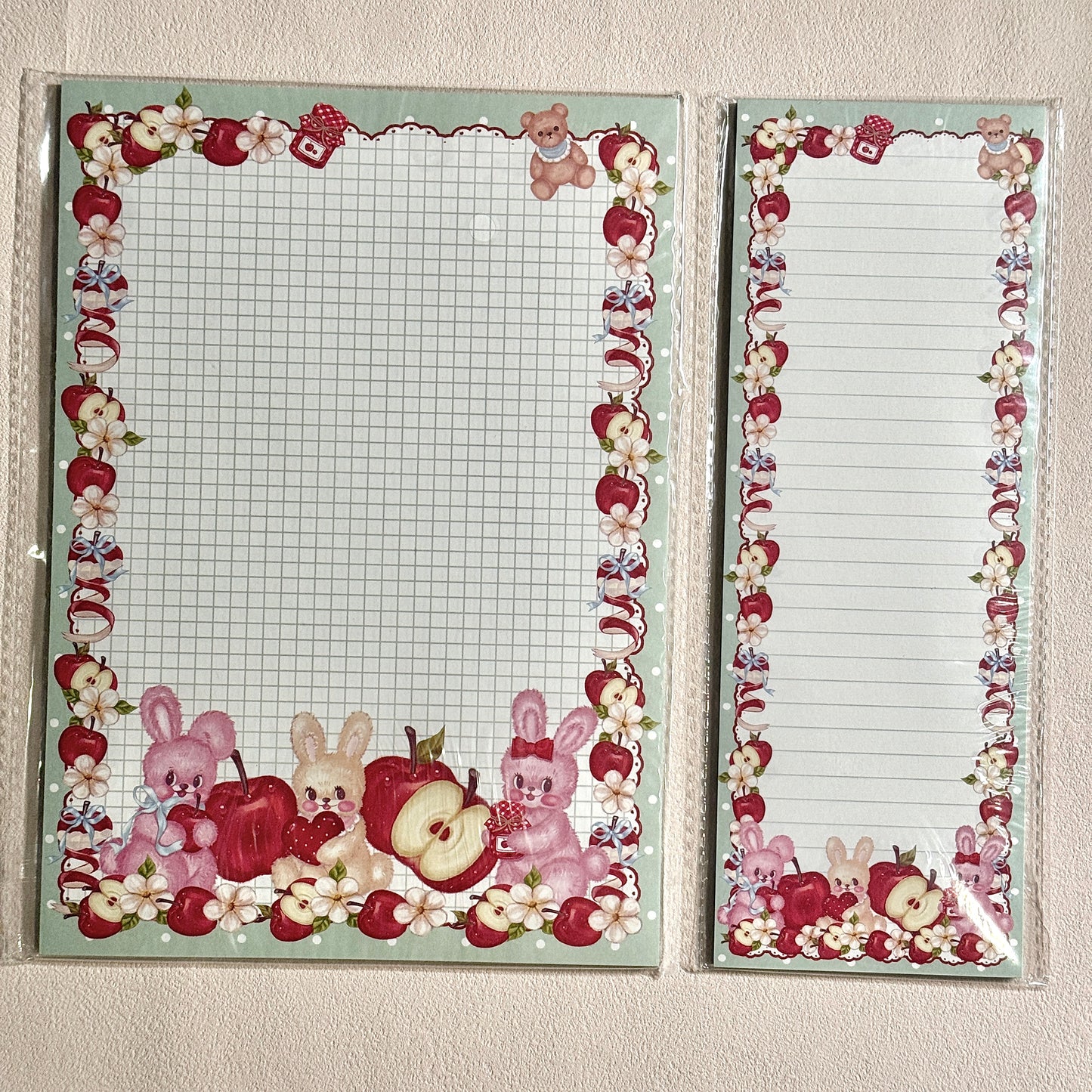 Cute Cartoon Strawberry Afternoon Tea B5 & Half Double Sided Notepad - 7 x10 in, 1 Unit