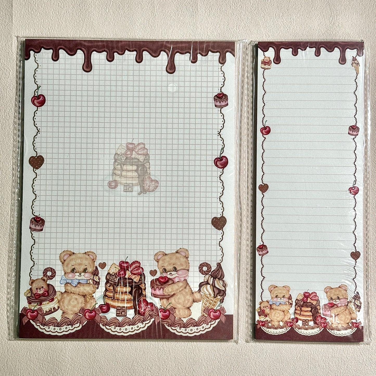 Cute Cartoon Strawberry Afternoon Tea B5 & Half Double Sided Notepad - 7 x10 in, 1 Unit