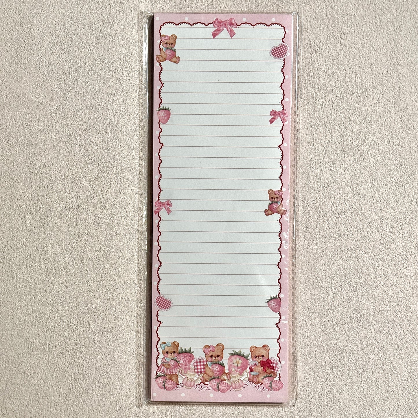 Cute Cartoon Strawberry Afternoon Tea B5 & Half Double Sided Notepad - 7 x10 in, 1 Unit