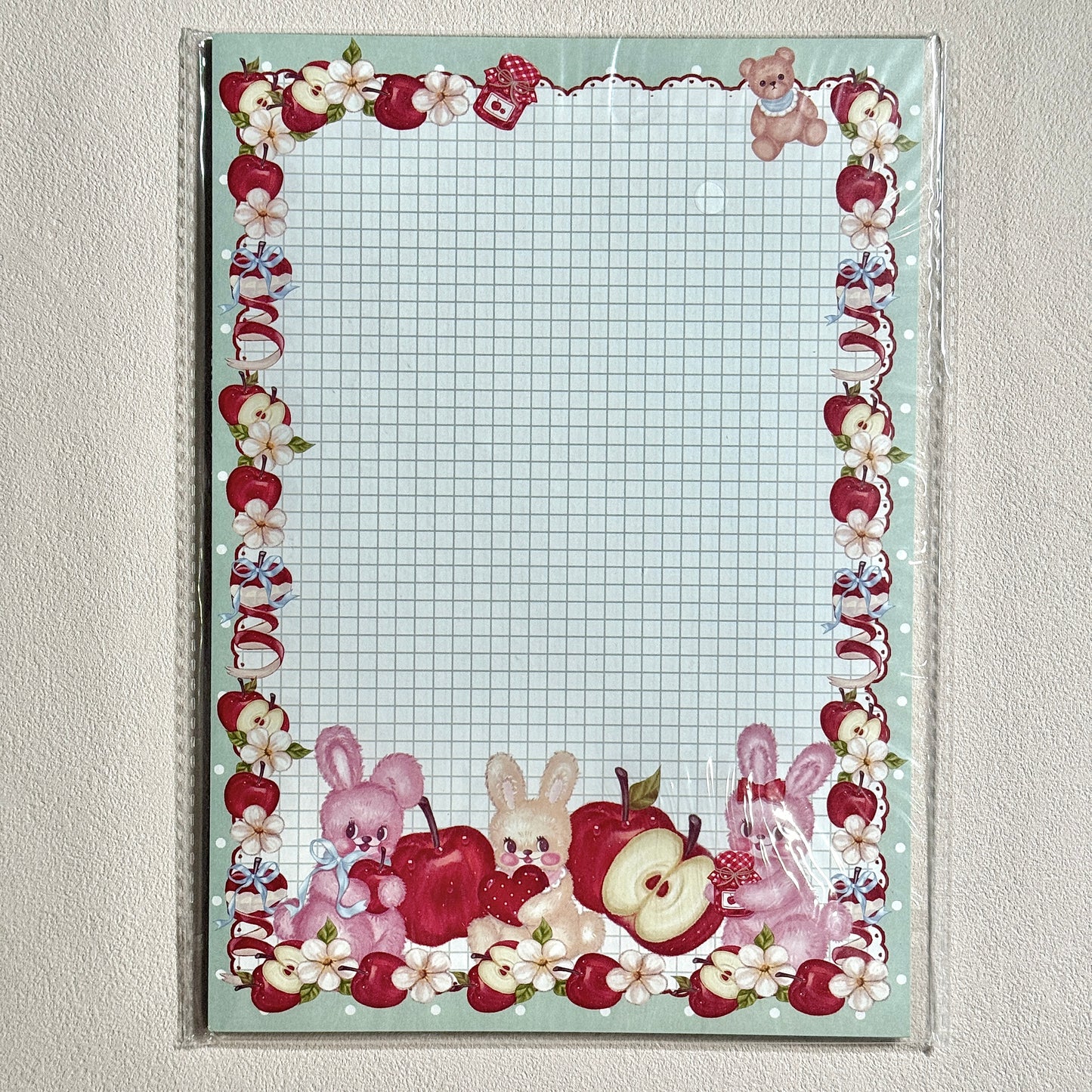 Cute Cartoon Strawberry Afternoon Tea B5 & Half Double Sided Notepad - 7 x10 in, 1 Unit