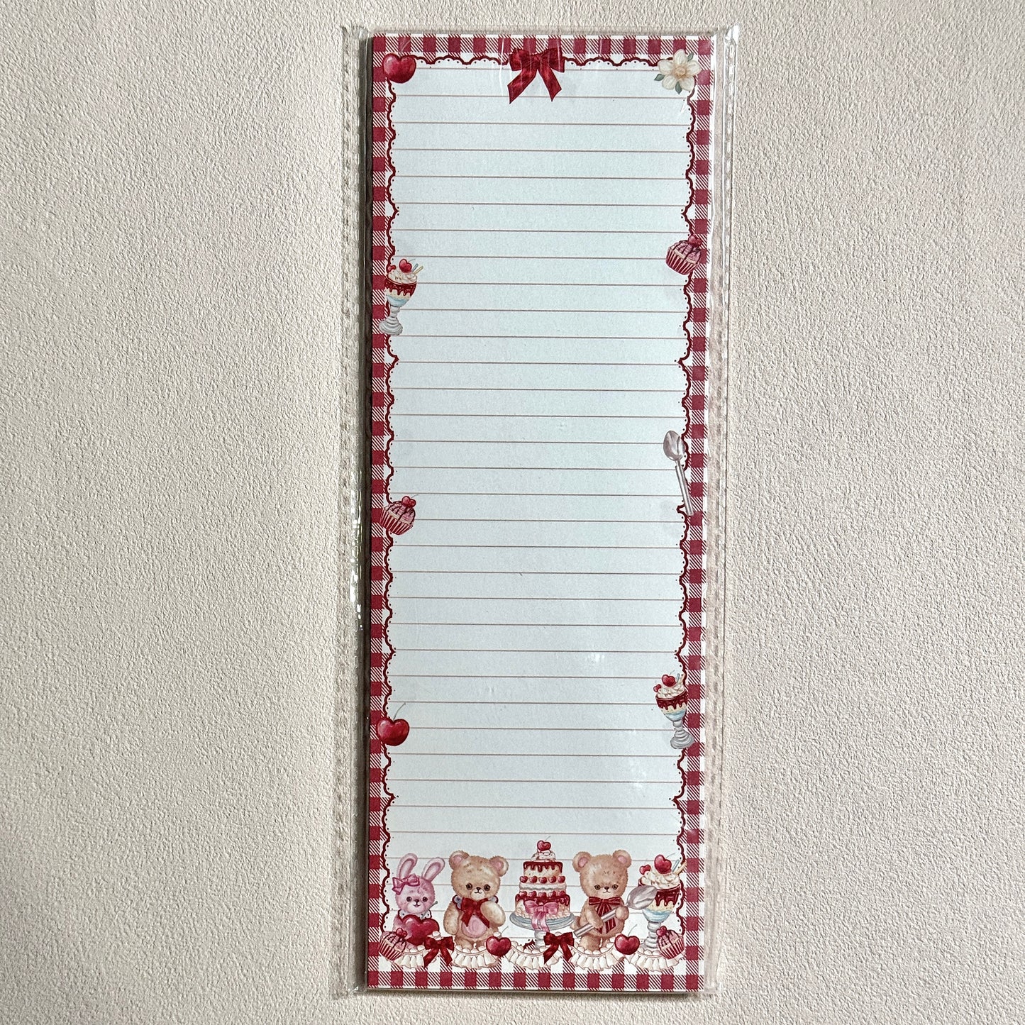 Cute Cartoon Strawberry Afternoon Tea B5 & Half Double Sided Notepad - 7 x10 in, 1 Unit