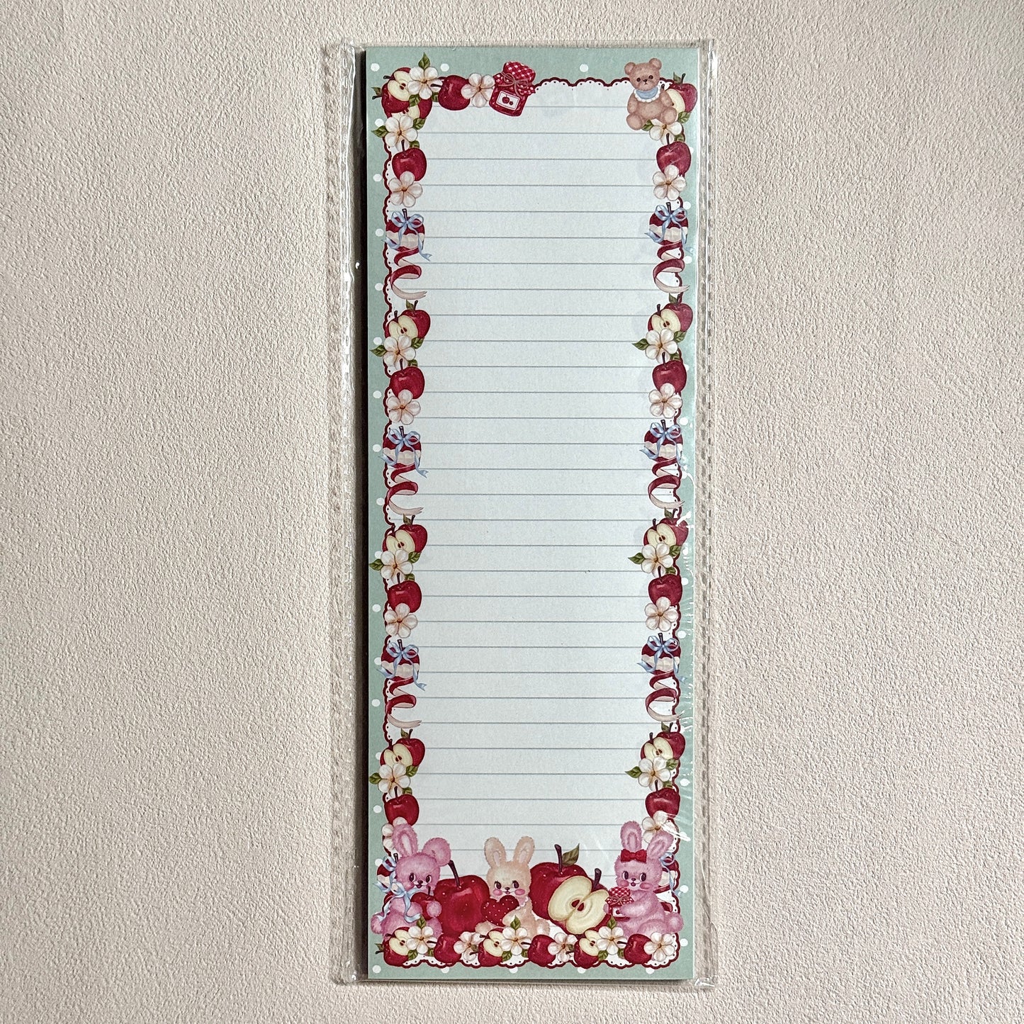 Cute Cartoon Strawberry Afternoon Tea B5 & Half Double Sided Notepad - 7 x10 in, 1 Unit